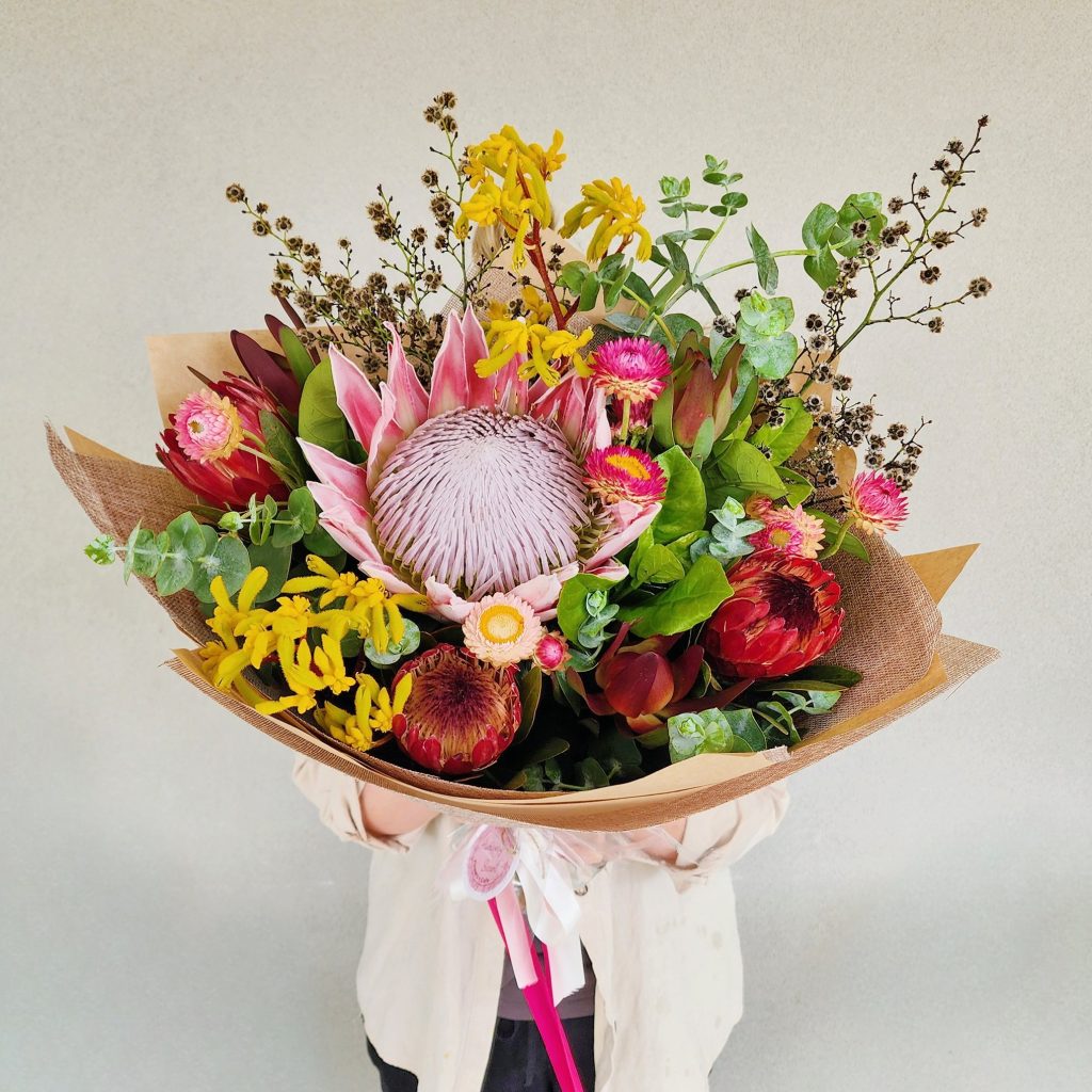 Beautiful Wildflower bouquet wit king protea.